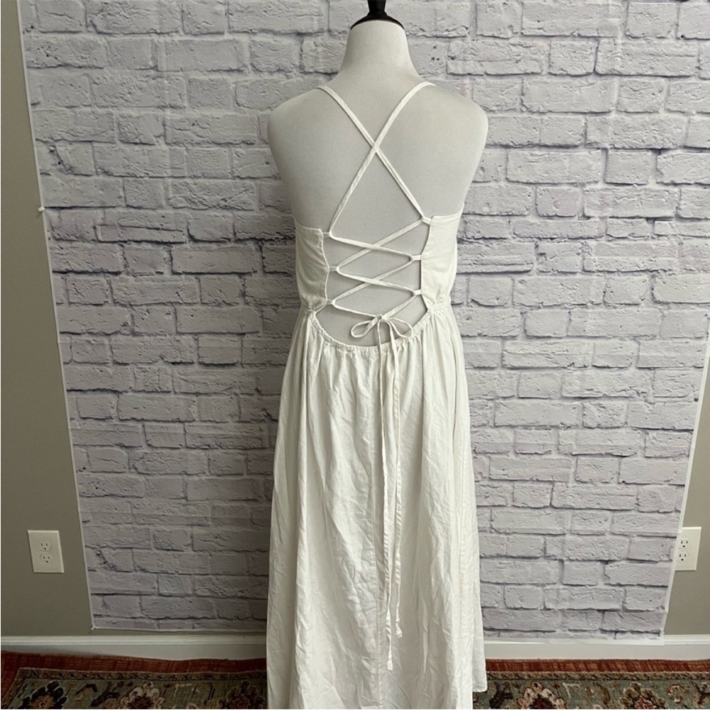 A new day white tie back sundress - Picture 3 of 5